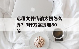 远程文件传输太慢怎么办？3种方案提速80%
