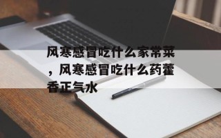 风寒感冒吃什么家常菜，风寒感冒吃什么药藿香正气水