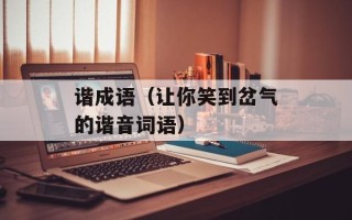 谐成语（让你笑到岔气的谐音词语）