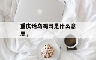 重庆话乌鸡哥是什么意思，