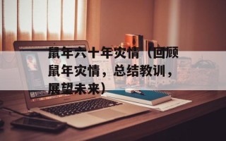 鼠年六十年灾情（回顾鼠年灾情，总结教训，展望未来）