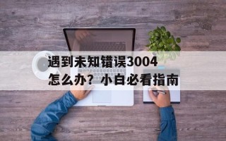 遇到未知错误3004怎么办？小白必看指南