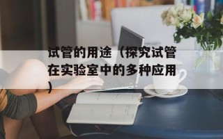 试管的用途（探究试管在实验室中的多种应用）