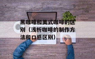 黑咖啡和美式咖啡的区别（浅析咖啡的制作方法和口感区别）