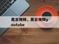 黑豆视频，黑豆视频youtube