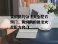 黄焖鹅的做法大全配方窍门，黄焖鹅的做法大全配方窍门