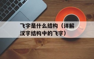 飞字是什么结构（详解汉字结构中的飞字）