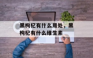 黑枸杞有什么用处，黑枸杞有什么维生素