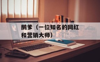 鹅爹（一位知名的网红和营销大师）