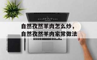 自然孜然羊肉怎么炒，自然孜然羊肉家常做法