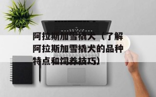 阿拉斯加雪橇犬（了解阿拉斯加雪橇犬的品种特点和饲养技巧）