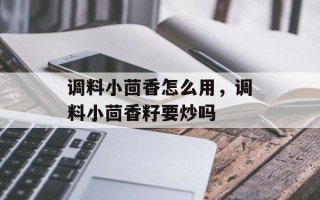 调料小茴香怎么用，调料小茴香籽要炒吗