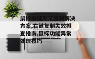 鼠标右键无法复制解决方案,右键复制失效排查指南,鼠标功能异常处理技巧