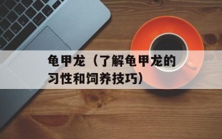 龟甲龙（了解龟甲龙的习性和饲养技巧）