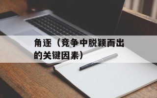 角逐（竞争中脱颖而出的关键因素）