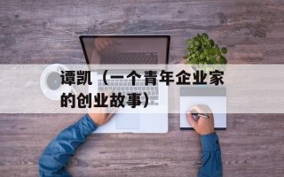 谭凯（一个青年企业家的创业故事）