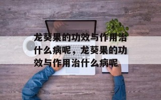 龙葵果的功效与作用治什么病呢，龙葵果的功效与作用治什么病呢