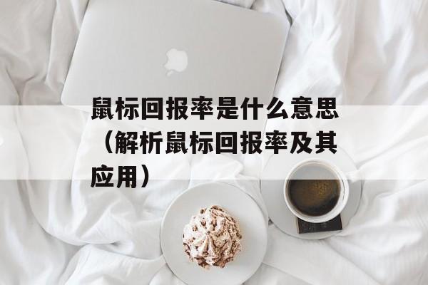 鼠标回报率是什么意思（解析鼠标回报率及其应用）-第1张图片-